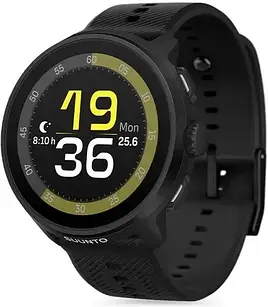 Пульсометр Suunto Run All Black з силіконовим ремінцем Ss051272000