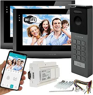 Відеодомофон 2IP 2-жильний Vidos M200B-X + станція S202 Android WiFi