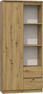 Вітрина Topeshop Regał RS 80 білий дуб Artisan