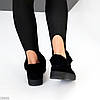 Класні Чорні зимові кросівки натуральна замша опушка цигейка, фото 6