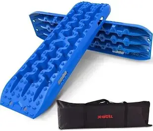 Автомобільні трапи X-Bull Offroad сині для їзди по піску, багнюці, снігу з чохлом