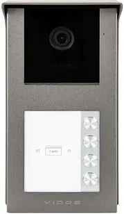 Відеодомофон Vidos 4-сімейний S201-4 з RFID читачем S2014