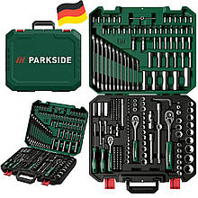 Набір інструментів Parkside 216 од Німеччина (Cr-V/S2, 10,9 кг, кейс 44×37×9 см, 3 тріскачки)