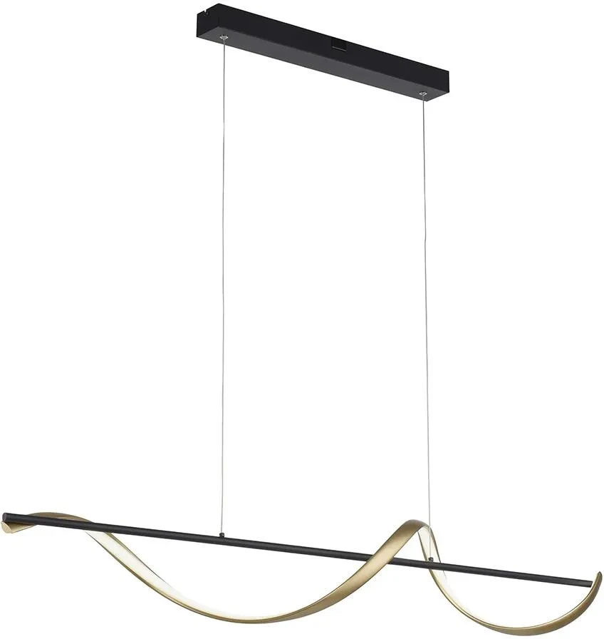 Люстра Paul Neuhaus Marianne інтелектуальна підвісна темно-сіра зі золотом з LED димером кольору, фото 1