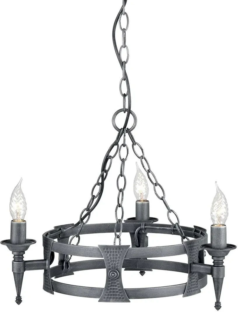 Люстра Elstead Saxon 3-ріжкова SAx3 чорна/срібляста, фото 1