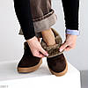 Класні зимові кросівки натуральна замша опушка цигейка колір Шоколад, фото 7