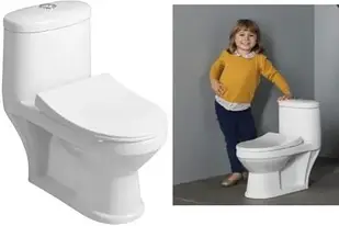 Компактний унітаз для дітей Aqualine 53x50 з сидінням Easy Take PT520+PT005