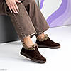 Шикарні зимові Шоколадні кросівки натуральна замша опушка цигейка, фото 9