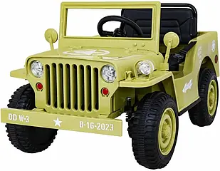 Автомобіль на акумуляторі Ramiz ретро військовий бежевий Pajh103Bez