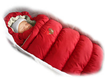 Конверт-пуховик Ontario Baby Inflated-A фланель (дутик 50х90) червоний
