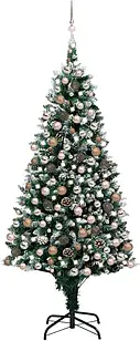 Штучна ялинка vidaXL з LED кульками і шишками 240см 3077619