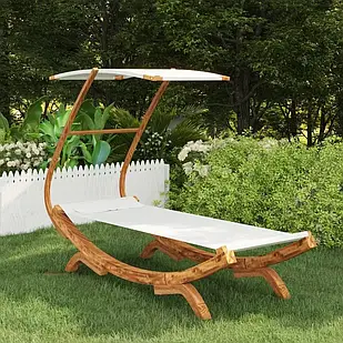 Гамак Vidaxl з навісом 100x198x150см легке ялинове дерево