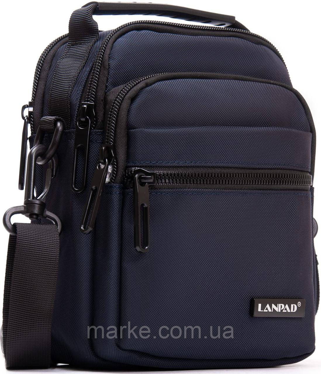 Сумка мужская на плечо Lanpad синяя