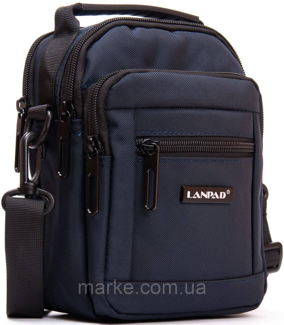 Сумка мужская Lanpad на плечо синяя