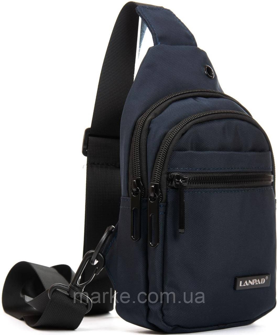 Сумка через плечо Lanpad мужская синяя, фото 1