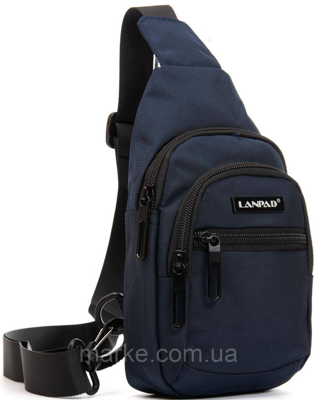 Сумка мужская через плечо Lanpad синяя