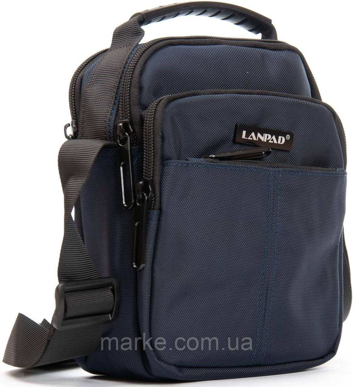 Сумка мужская на плечо Lanpad синяя