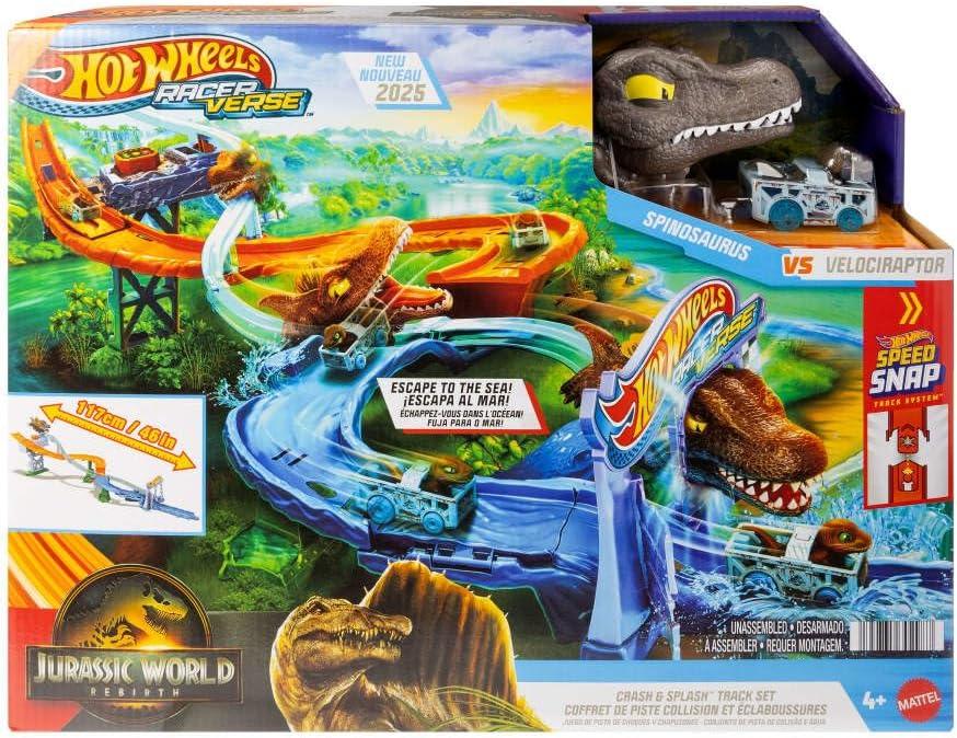 Трек Хот Вілс Парк Юрського періоду Hot Wheels RacerVerse Jurassic World Crash & Splash