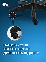 Геймерське комп'ютерне крісло 4Points DL з подушками офісне ігрове розкладне для ПК вдома Чорне, фото 7