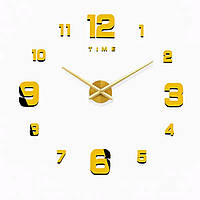 Годинник настінний діаметр 10 см круглий в стилі лофт HP-3Y-1GOLD