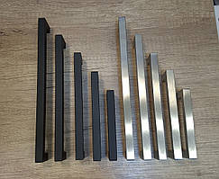 Ручка для офісних меблів  хайтек стиль  з нержавіючої сталі UU27 SS 224 мм (Польща)