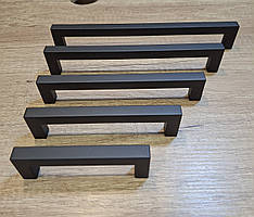 Меблева якісна ручка на кухню   хайтек  чорна матова - 160мм