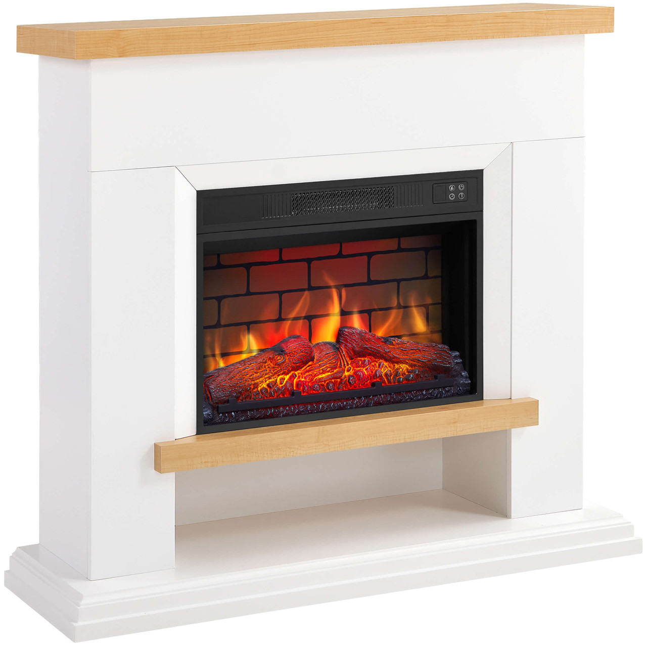 Камінокомплект ArtiFlame Shelford AF23BS білий з обігрівом і звуком горіння вогню, фото 1