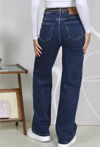 Джинси труби у темно-синьому кольорі утеплені розмір 30, фото 2