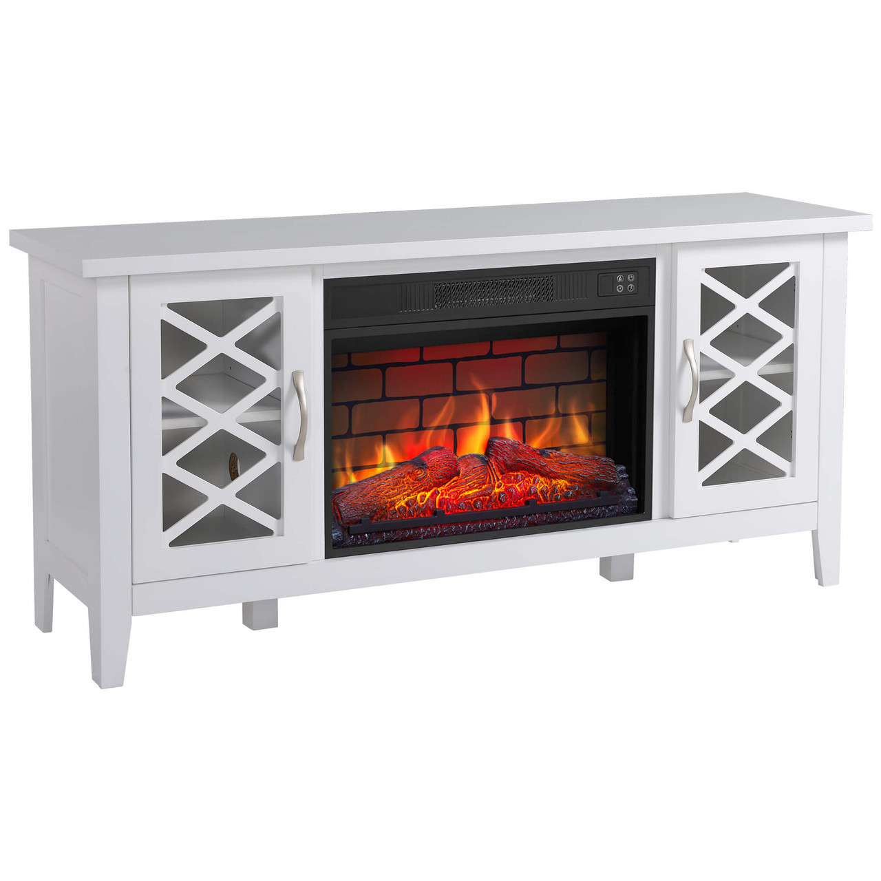 Камінокомплект ArtiFlame Odessa AF23BS білий з обігрівом і звуком горіння вогню, фото 1