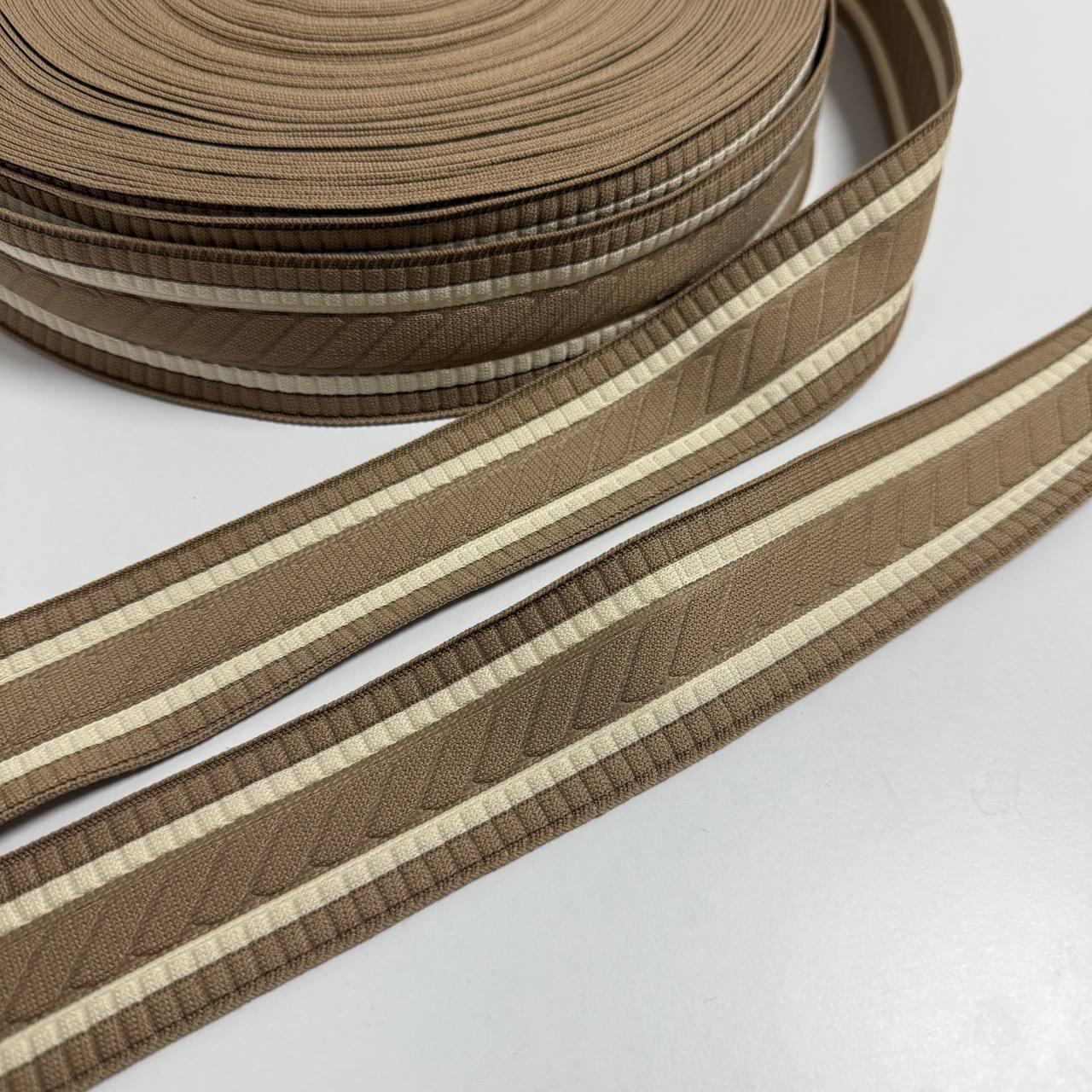 Лампас трикотажний, мокко-беж, фото 1