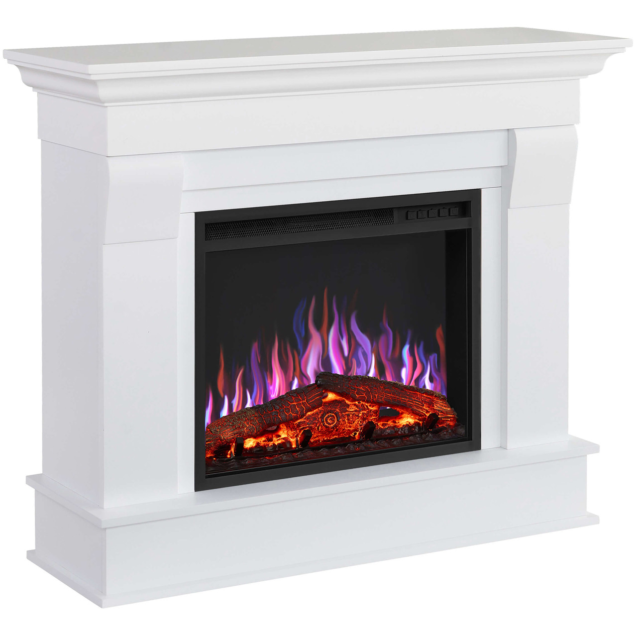 Камінокомплект ArtiFlame Albion AF24 білий з обігрівом і звуком горіння вогню, фото 1