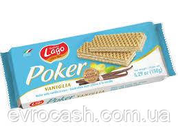 Вафлі Lago Poker Vaniglia 150 гр, фото 1