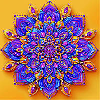 Діамантова мозаїка Ніжна квітка, 25х25 см, на підрамнику