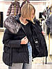 Пуховик жіночий Chanevia 25603 BLACK, фото 7