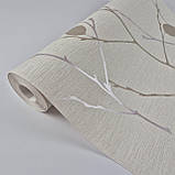 Шпалери вінілові на флізеліні 0.53 × 10.05 м Marburg 57844, бежеві для спальні, вітальні, коридору, фото 3