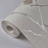 Шпалери вінілові на флізеліні 0.53 × 10.05 м Marburg 57844, бежеві для спальні, вітальні, коридору, фото 4