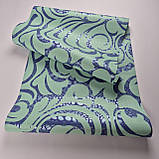 Шпалери вінілові на флізеліні 0.53 × 10.05 м Marburg 55442, сині з бірюзовим — для спальні, вітальні, кабінету, фото 5