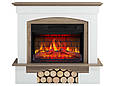 Камінокомплект ArtiFlame Woodley AF23BS білий / дуб сірий з обігрівом і звуком горіння вогню, фото 2