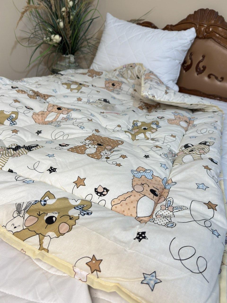 Дитяча ковдра з овечої вовни (різні кольори)110*140, фото 1