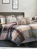 Комплект фланелевої двоспальної постільної білизни з фланелю