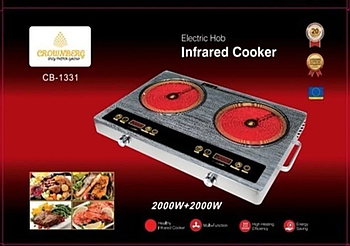 Інфрачервона електроплита Crownberg CB-1331 з двома конфорками (3)