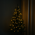 LED гірлянда нитка 10м 120 діодів чорний провід жовте світло кімнатна, святкова підсвітка новорічна декоративна ілюмінація, фото 2