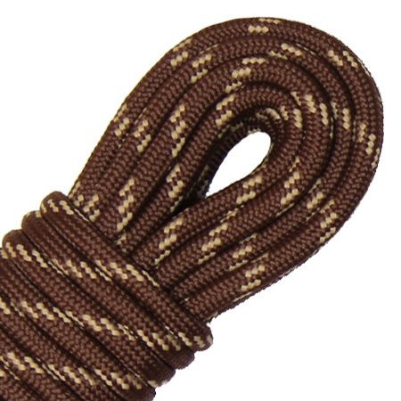 Коричнево-бежеві трекінгові шнурки 150 см, фото 1