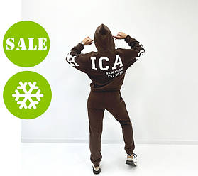 Спортивний костюм на флісі "Chicago" оптом | Батал | Розпродаж моделі