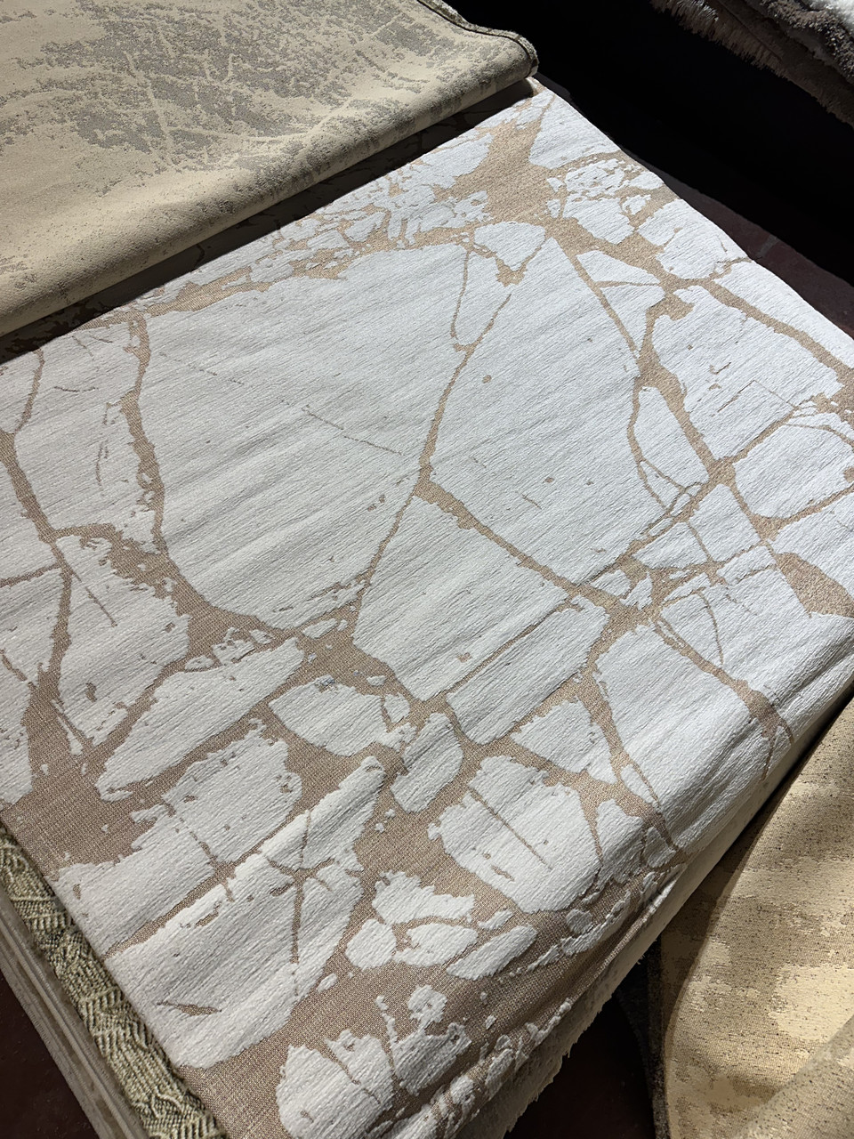 Безворсовий килим кремового кольору, фото 1