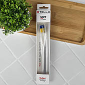 Зубна щітка Tello Soft 4920 (жовто-блакитний дизайн, біла упаковка), 1 шт.