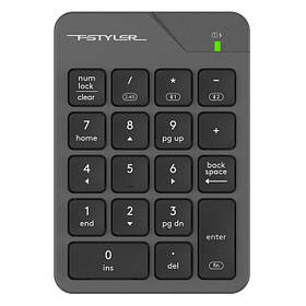 Клавіатура цифрова бездротова Bluetooth+2,4 ГГц A4Tech FBK21C (Smoky Grey) - MegaLavka