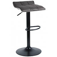 Барний стілець Bonro B-004 велюр сіре з чорною основою