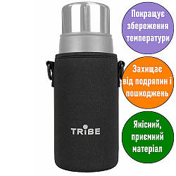 Чохол-сумка для питного термоса Tribe Neoprene Cover. 1,2л; 24,5х9,5х9,5 см. Термочохол для термоса. T-DF-0011-black