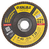 Круг пелюстковий торцевий Т29 (конічний) Ø 125 мм P40 SIGMA (9172621), фото 2